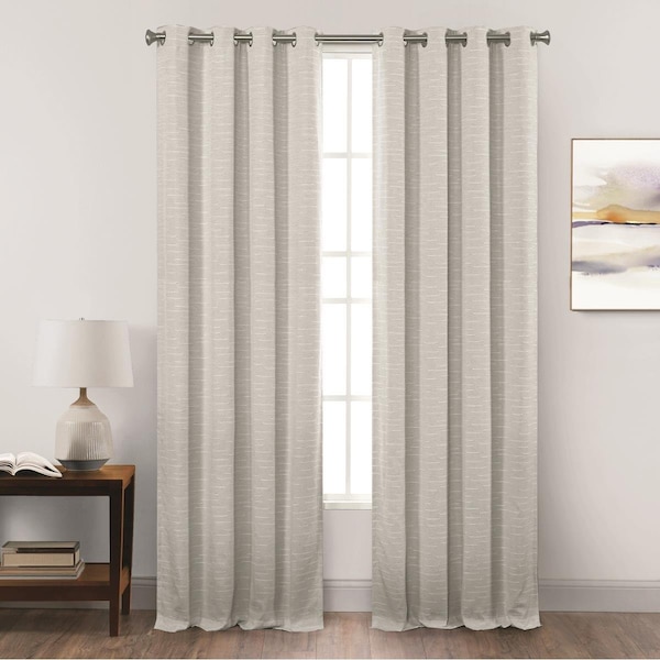 Silk Home Willow Total Blackout Grommet Curtain Panel, Natural W0296052084NAT511_SH - main